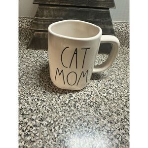 Rae Dunn Cat Mom Ceramic Coffee Tea Mug White